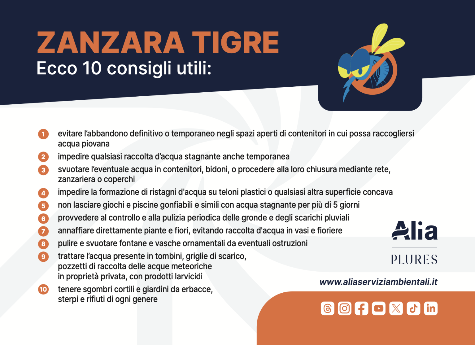 10 consigli zanzare
